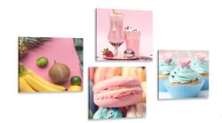 Dovido Set tablouri pentru iubitorii de dulce - 4x 60x60