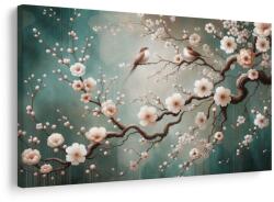Dovido Tablou păsărele pe ramura unui cireș japonez - 60x40