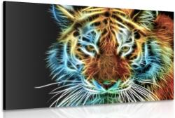 Dovido Tablou capului unui tigru în design abstract - 90x60