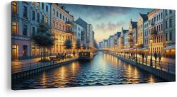 Dovido Tablou faleză luminată de seară - 100x50