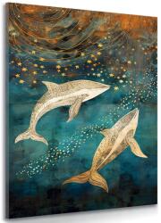 Dovido Tablou balene într-un ocean magic - 80x120