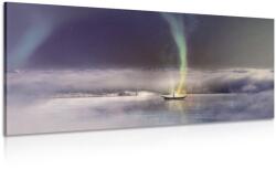 Dovido Tablou aurora polară deasupra lacului înghețat - 120x60