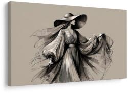 Dovido Tablou femeie cu rochie și pălărie - 40x30
