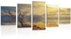 Dovido Tablou 5-piese copacul ofilit - 100x50