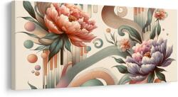 Dovido Tablou flori roz și mov - 200x100