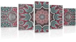 Dovido Tablou 5-piese Mandala indiană cu model floral - 150x75