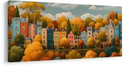 Dovido Tablou case colorate în toamnă - 60x30 - dovido - 133,31 RON