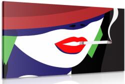 Dovido Tablou femeie în pălărie în stil pop-art - 60x40