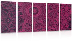 Dovido Tablou 5-piese Mandala elegantă - 100x50