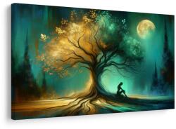 Dovido Tablou siluetă solitară lângă arborele vieții - 30x20