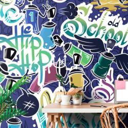 Dovido Tapet street art vesel în violet - 392x264