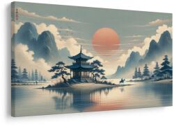 Dovido Tablou templu japonez și lac - 150x100