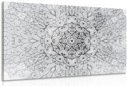 Dovido Tablou Mandala etnică de aur în design alb-negru - 40x30