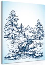 Dovido Tablou peisajul de basm înzăpezit - 100x150