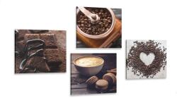 Dovido Set tablouri pentru iubitorii de cafea - 4x 60x60