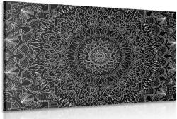 Dovido Tablou Mandala decorativă detaliată în design alb-negru - 60x40