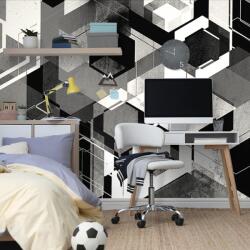 Dovido Tapet autoadeziv geometrie în design alb-negru - 245x165