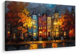 Dovido Tablou stradă de toamnă cu case - 40x30