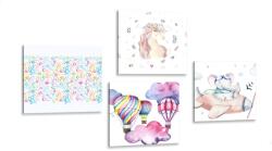 Dovido Set tablouri pentru copii în culori pastelate - 4x 60x60 - dovido - 452,67 RON