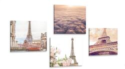 Dovido Set tablouri Turnul Eiffel în Paris - 4x 40x40