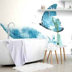 Dovido Tapet pană cu un fluture în design albastru - 539x363