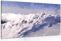 Dovido Tablou pictură în ulei a munților înzăpeziți - 60x40