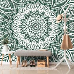 Dovido Tapet Mandala de armonie pe fundal verde - 539x363