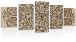 Dovido Tablou 5-piese Mandala cu model natural abstract - 100x50