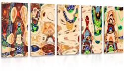 Dovido Tablou 5-piese mamă în design abstract - 150x75