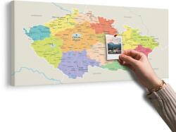 Dovido Tablou pe plută hartă a Republicii Cehe - 200x100 color mix
