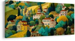 Dovido Tablou armonia caselor și copacilor - 120x60