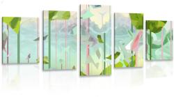 Dovido Tablou 5-piese paradisul abstract - 100x50