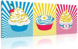 Dovido Tablou pop art cupcakes - 80x40