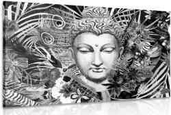 Dovido Tablou Budha pe un fundal exotic în design alb-negru - 120x80