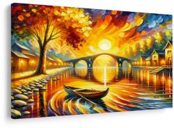 Dovido Tablou peisaj de toamnă cu barcă - 60x40