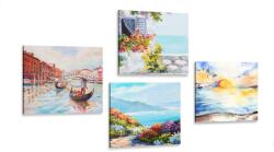 Dovido Set tablouri peisajul pictat - 4x 60x60