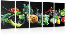 Dovido Tablou 5-piese fructe și legume organice - 200x100