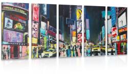 Dovido Tablou 5-piese New York colorat - 100x50