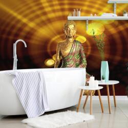 Dovido Tapet Statuia lui Buddha cu fundal abstract - 196x270