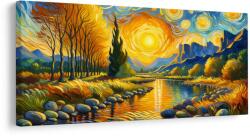 Dovido Tablou curs auriu al râului - 120x60