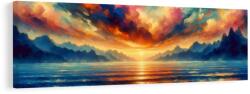 Dovido Tablou apă liniștită la apus - 135x45