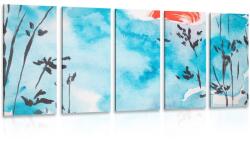 Dovido Tablou 5-piese pictura cerului japonez - 100x50