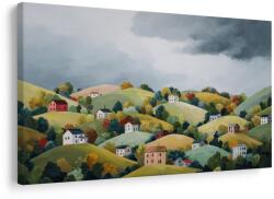 Dovido Tablou peisaj de toamnă cu căsuțe - 150x100