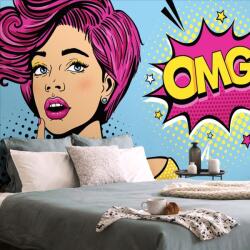 Dovido Tapet autoadeziv doamne în stil pop art - OMG! - 441x297