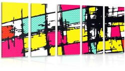 Dovido Tablou 5-piese pop-art elegant - 150x75