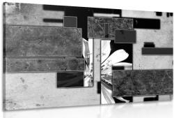 Dovido Tablou abstracție în design alb-negru - 90x60