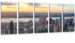 Dovido Tablou 5-piese orașul New York - 200x100