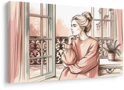 Dovido Tablou priveliște romantică de la fereastră - 30x20