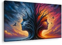 Dovido Tablou arborele vieții și chipuri - 120x80