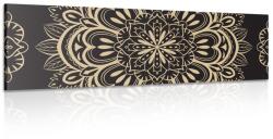 Dovido Tablou Mandala de aur cu un fundal negru - 135x45